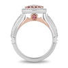 Thumbnail Image 3 of Enchanted Disney 0.45 CT. T.W. Multi-Diamond and Pink Tourmaline Ring in 14K Two Tone Gold - Size 7
