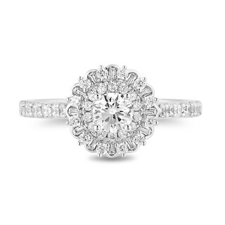 Enchanted Disney Majestic Princess 0.95 CT. T.W. Diamond Engagement Ring in 14K White Gold - Size 7