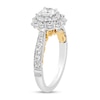 Thumbnail Image 2 of Enchanted Disney 0.95 CT. T.W. Diamond Engagement Ring in 14K Two Tone Gold - Size 7