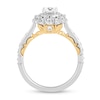 Thumbnail Image 3 of Enchanted Disney 0.95 CT. T.W. Diamond Engagement Ring in 14K Two Tone Gold - Size 7