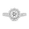 Thumbnail Image 4 of Enchanted Disney 0.95 CT. T.W. Diamond Engagement Ring in 14K Two Tone Gold - Size 7