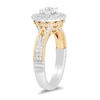 Thumbnail Image 2 of Enchanted Disney 1.23 CT. T.W. Diamond Scalloped Frame Engagement Ring in 14K Two Tone Gold - Size 7