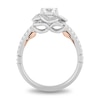 Thumbnail Image 3 of Enchanted Disney 1.23 CT. T.W. Diamond Flower Ring in 14K White Gold - Size 7