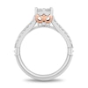 Thumbnail Image 3 of Enchanted Disney Majestic Princess 0.95 CT. T.W. Multi-Diamond Engagement Ring in 14K Two Tone Gold - Size 7
