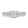Thumbnail Image 4 of Enchanted Disney Majestic Princess 0.95 CT. T.W. Multi-Diamond Engagement Ring in 14K Two Tone Gold - Size 7