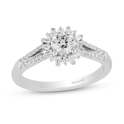Enchanted Disney 0.69 CT. T.W. Diamond Engagement Ring in 14K White Gold - Size 7