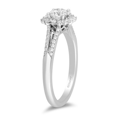 Enchanted Disney 0.69 CT. T.W. Diamond Engagement Ring in 14K White Gold - Size 7