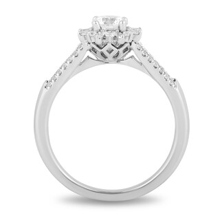 Enchanted Disney 0.69 CT. T.W. Diamond Engagement Ring in 14K White Gold - Size 7