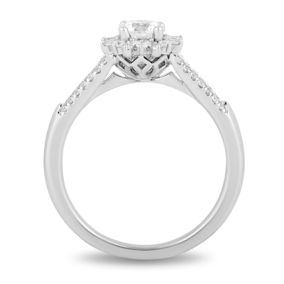 Enchanted Disney 0.69 CT. T.W. Diamond Engagement Ring in 14K White Gold - Size 7