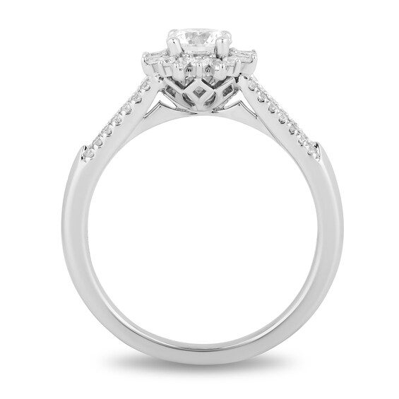 Enchanted Disney 0.69 CT. T.W. Diamond Engagement Ring in 14K White Gold - Size 7