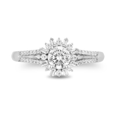 Enchanted Disney 0.69 CT. T.W. Diamond Engagement Ring in 14K White Gold - Size 7