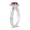 Thumbnail Image 2 of Enchanted Disney 0.45 CT. T.W. Diamond and Amethyst Engagement Ring in 14K Two Tone Gold - Size 7