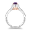 Thumbnail Image 3 of Enchanted Disney 0.45 CT. T.W. Diamond and Amethyst Engagement Ring in 14K Two Tone Gold - Size 7