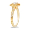 Thumbnail Image 2 of Enchanted Disney 0.69 CT. T.W. Diamond Scalloped Frame Engagement Ring in 14K Gold - Size 7