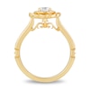 Thumbnail Image 3 of Enchanted Disney 0.69 CT. T.W. Diamond Scalloped Frame Engagement Ring in 14K Gold - Size 7