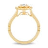 Thumbnail Image 2 of Enchanted Disney 0.69 CT. T.W. Diamond Scalloped Frame Engagement Ring in 14K Gold - Size 7