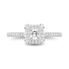 Thumbnail Image 4 of Enchanted Disney Majestic Princess 0.69 CT. T.W. Princess-Cut Diamond Frame Engagement Ring in 14K White Gold - Size 7