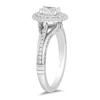 Thumbnail Image 2 of Enchanted Disney Majestic Princess 0.95 CT. T.W. Oval Diamond Frame Engagement Ring in 14K White Gold - Size 7