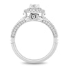 Thumbnail Image 2 of Enchanted Disney Majestic Princess 0.95 CT. T.W. Oval Diamond Frame Engagement Ring in 14K White Gold - Size 7