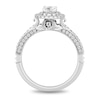 Thumbnail Image 3 of Enchanted Disney Majestic Princess 0.95 CT. T.W. Oval Diamond Frame Engagement Ring in 14K White Gold - Size 7
