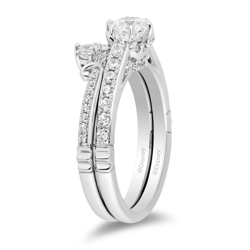 Main Image 2 of Enchanted Disney Majestic Princess 0.95 CT. T.W. Diamond Bridal Set in 14K White Gold