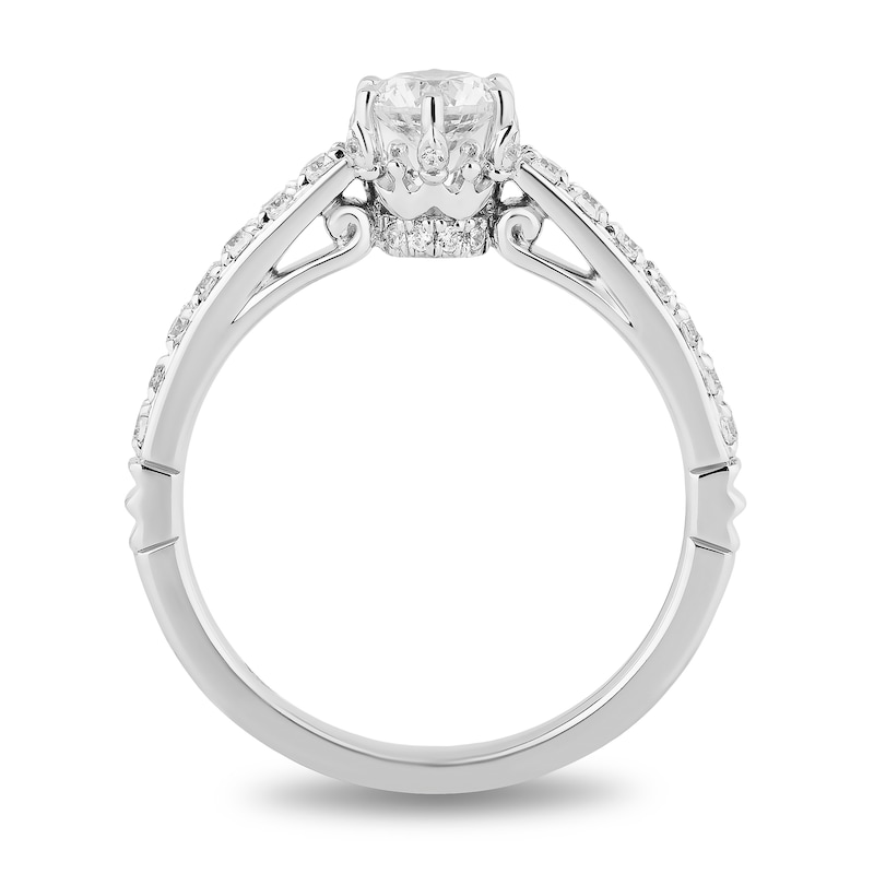 Main Image 4 of Enchanted Disney Majestic Princess 0.95 CT. T.W. Diamond Bridal Set in 14K White Gold