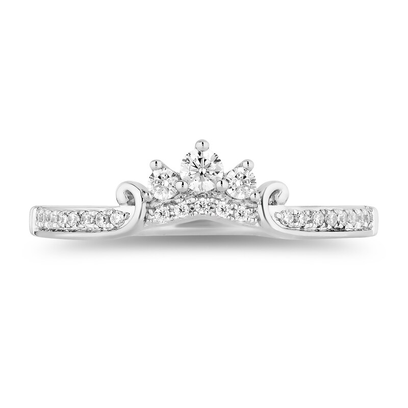 Main Image 6 of Enchanted Disney Majestic Princess 0.95 CT. T.W. Diamond Bridal Set in 14K White Gold