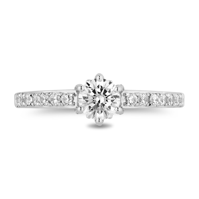 Main Image 7 of Enchanted Disney Majestic Princess 0.95 CT. T.W. Diamond Bridal Set in 14K White Gold