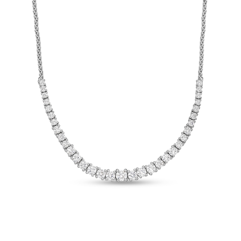 2.00 CT. T.W. Certified Diamond Bolo Necklace in 18K White Gold (I/SI2)