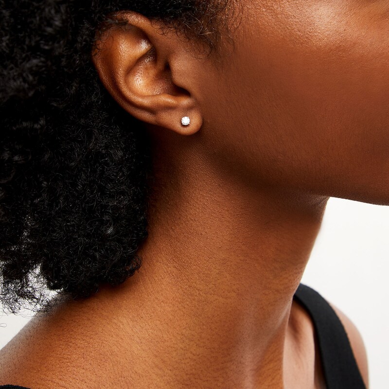 CT. T.W. Certified Lab-Grown Diamond Solitaire Stud Earrings in 10K White Gold (F/SI2