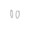 Thumbnail Image 0 of 0.19 CT. T.W. Diamond Bubble Inside-Out Hoop Earrings in Sterling Silver