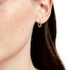 Thumbnail Image 1 of 0.19 CT. T.W. Diamond Bubble Inside-Out Hoop Earrings in Sterling Silver