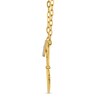 Thumbnail Image 4 of 0.08 CT. T.W. Diamond Heart and Bar Necklace in 10K Gold