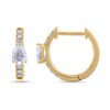 0.45 CT. T.W. Pear-Shaped Diamond Huggie Hoop Earrings in 10K Gold