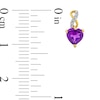 Thumbnail Image 3 of Amethyst and 0.06 CT. T.W. Diamond Infinity Heart Necklace and Earrings Set in 10K Gold