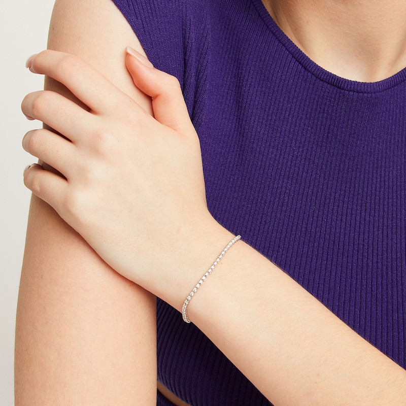 Main Image 2 of 1.00 CT. T.W. Certified Lab-Grown Diamond Tennis Bracelet in 10K White Gold (I/SI2)