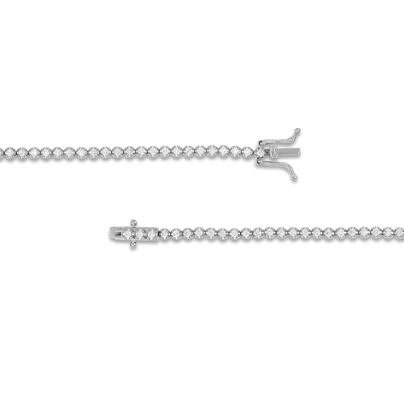 Main Image 3 of 1.00 CT. T.W. Certified Lab-Grown Diamond Tennis Bracelet in 10K White Gold (I/SI2)