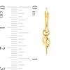 Heart and Cross Drop Earrings in Hollow 10K Gold
