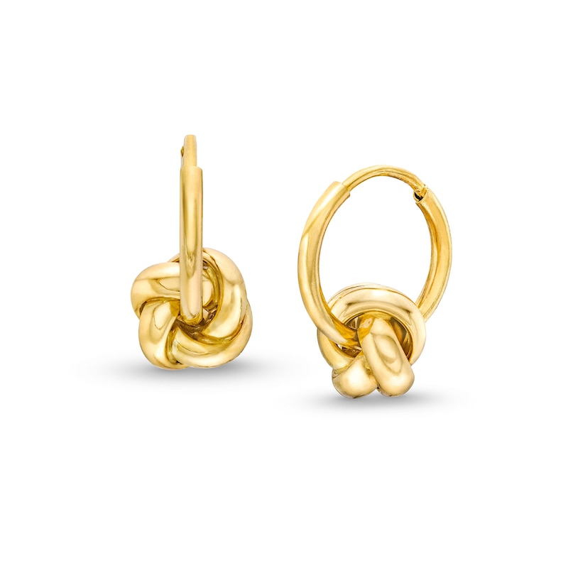 Love Knot Hoop Earrings in Hollow 10K Gold|Peoples Jewellers