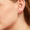 Thumbnail Image 2 of Love Knot Hoop Earrings in Hollow 10K Gold