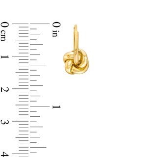 Love Knot Hoop Earrings in Hollow 10K Gold