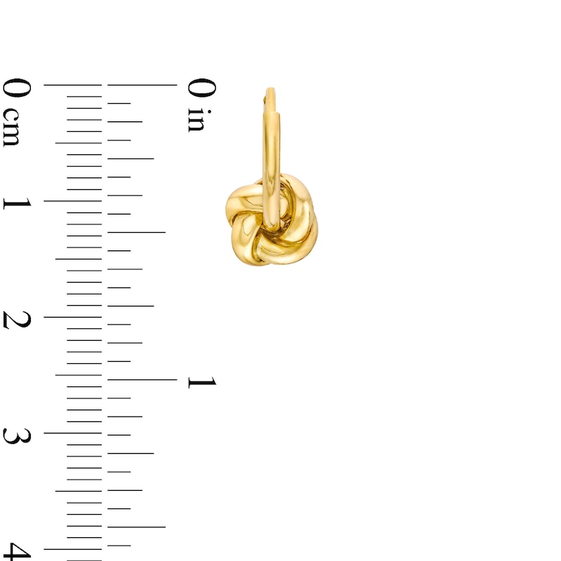 Main Image 3 of Love Knot Hoop Earrings in Hollow 10K Gold