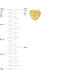 Thumbnail Image 3 of Diamond-Cut Heart Stud Earrings in Hollow 10K Gold