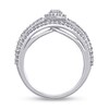 1.15 CT. T.W. Marquise Diamond Frame Split Shank Ring in 14K White Gold