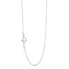Thumbnail Image 3 of 0.12 CT. T.W. Multi-Diamond Bypass Ribbon Tilted Heart Pendant in Sterling Silver