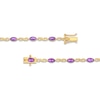 Thumbnail Image 3 of Marquise Amethyst Alternating Infinity Line Bracelet in 10K Gold - 7.25"