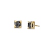 Thumbnail Image 0 of 0.30 CT. T.W. Square Black Multi-Diamond Swirl Frame Stud Earrings in 10K Gold