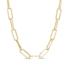 Thumbnail Image 1 of 5.5mm Paper Clip Chain Necklace in Hollow 10K Gold - 20"