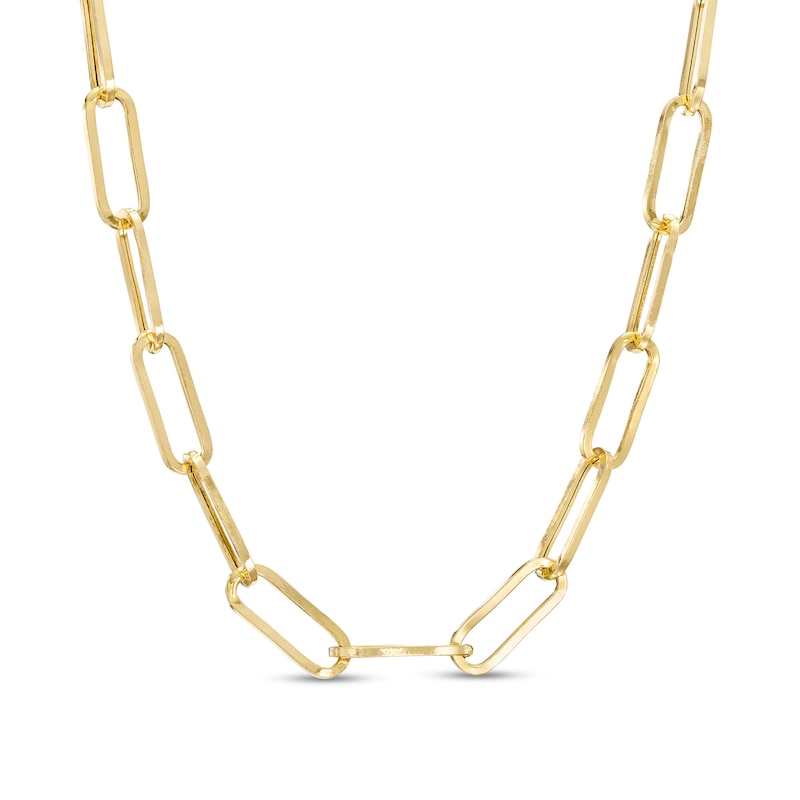 5.5mm Paper Clip Chain Necklace in Hollow 10K Gold - 20"|Peoples Jewellers