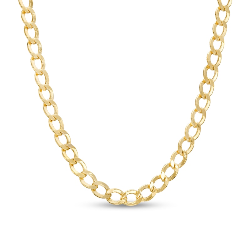 3.5mm Curb Chain Necklace in Hollow 10K Gold